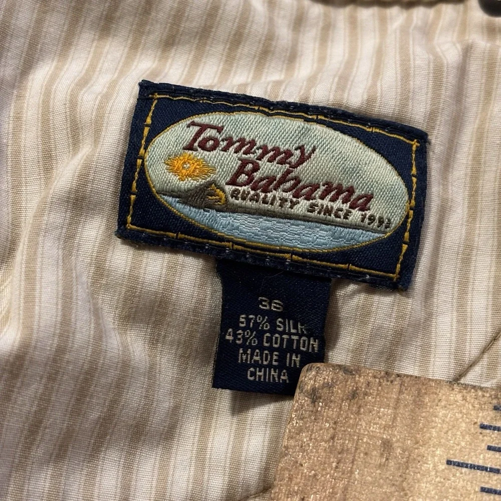VTG Tommy Bahama Relax Corduroy Shorts Men's 36 Fits 35x9 Tan Silk Cotton Blend